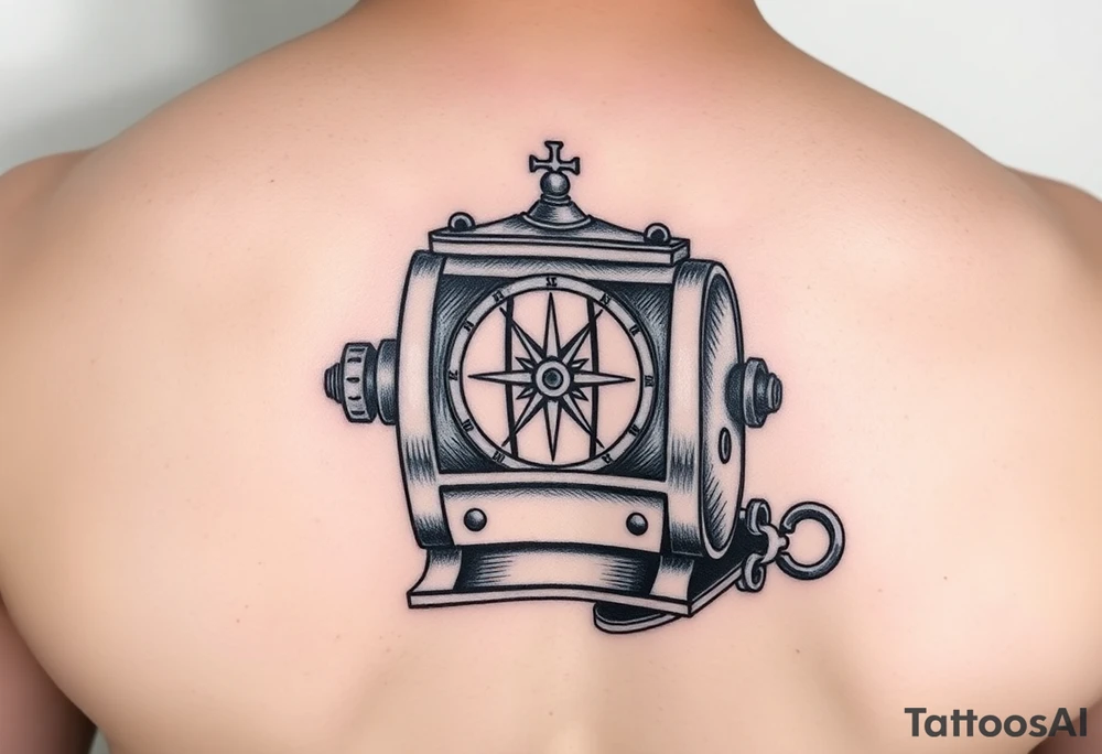 Slot machine with a compass tattoo idea