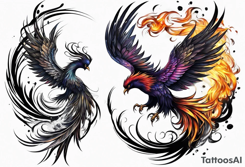 phoenix full body tattoo idea