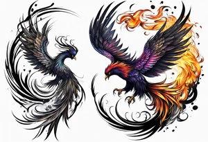 phoenix full body tattoo idea