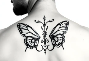 Capricorn female earthy butterflies world money wisdom tattoo idea