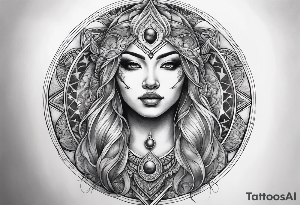sacred moon tattoo idea