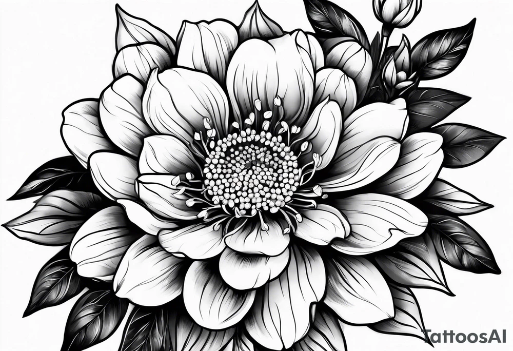 Small July birth flower tattoo idea