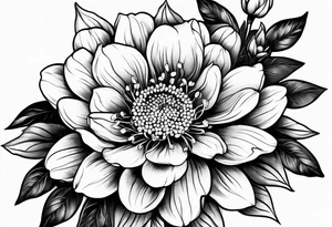Small July birth flower tattoo idea