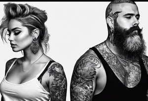 Two people stand above two people they had just shot tattoo idea