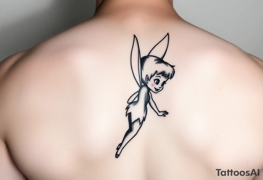 Tinkerbell all shaded tattoo idea