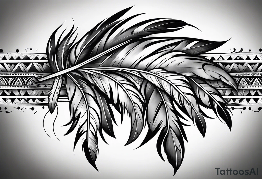 Native American Feather band tattoo idea
