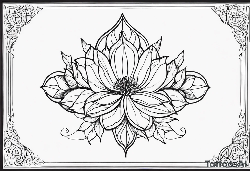 Elvish flowers tattoo idea