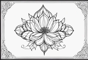 Elvish flowers tattoo idea