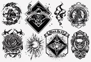 black belt over night and day tattoo idea