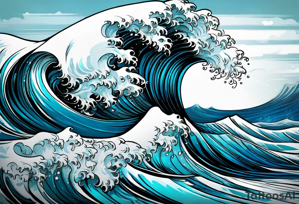 waves;  
"come what may"; outside forearm not an oval tattoo idea