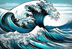 waves;  
"come what may"; outside forearm not an oval tattoo idea