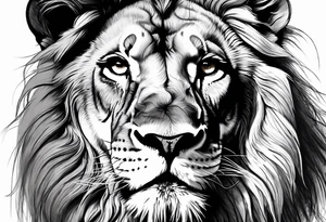 Lion face tattoo idea