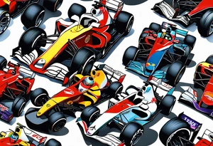 Formula 1 helment Miami Grand prix theme tattoo idea