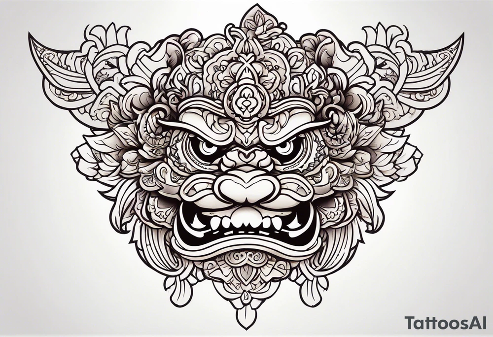 Balanise Barong tattoo idea