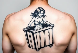 Dead woman in a dumpster tattoo idea