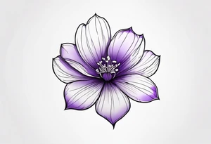 violet flower tattoo idea