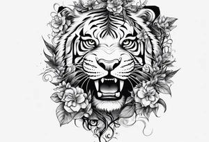 Vines climbing up body with tiger lollies growing and the quote 'then, child make another" written into one of the vines tattoo idea