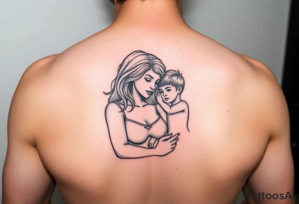 Mommy and son tattoo idea