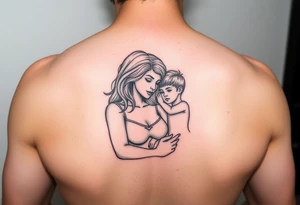 Mommy and son tattoo idea