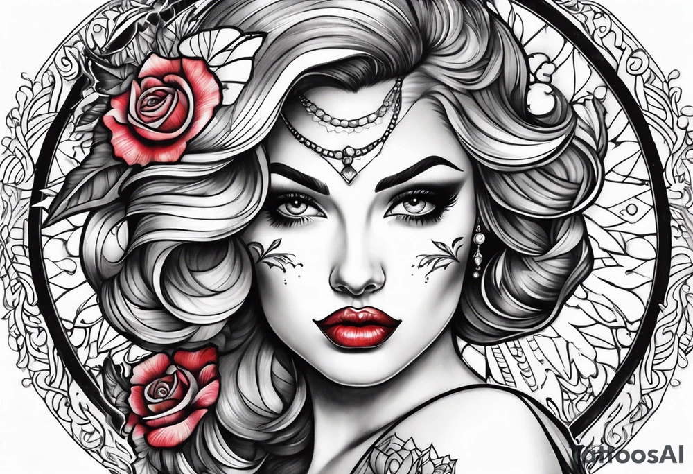 Pin up tattoo idea