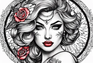 Pin up tattoo idea