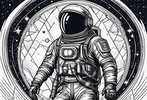 spaceman tattoo idea