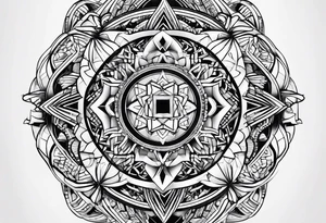 Geometric oroborus tattoo idea