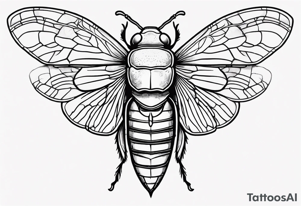 Full sleeve cicada tattoo idea