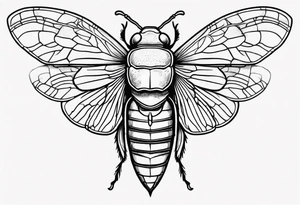 Full sleeve cicada tattoo idea