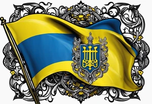 flag of Ukraine tattoo idea