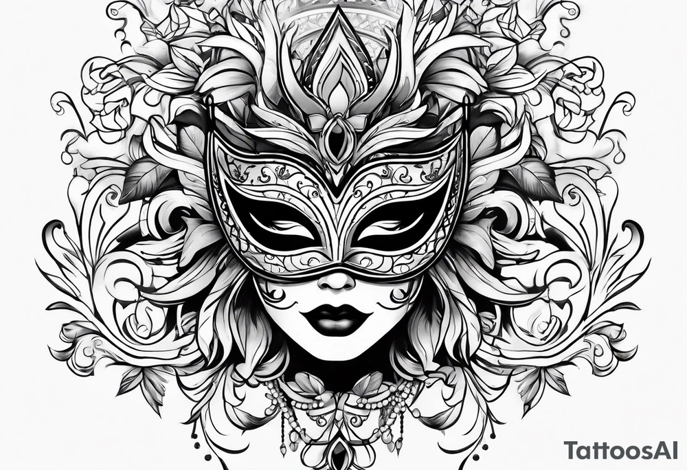 masquerade ball tattoo idea