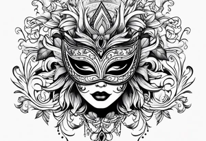 masquerade ball tattoo idea