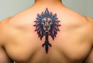 ankh lion tattoo idea