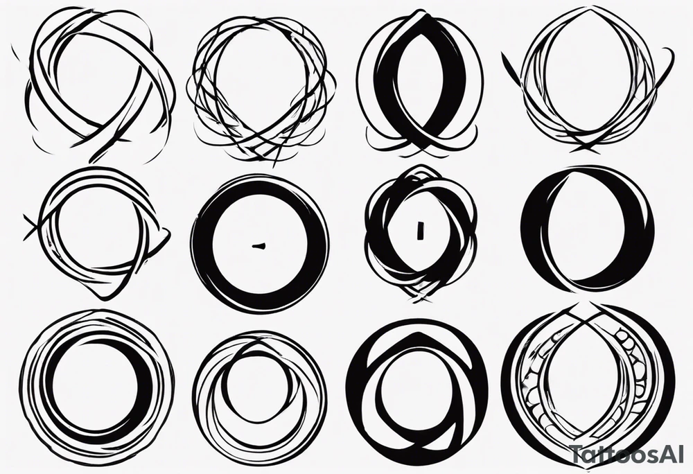 lemniscate symbol 11-19-23 Χαρά tattoo idea