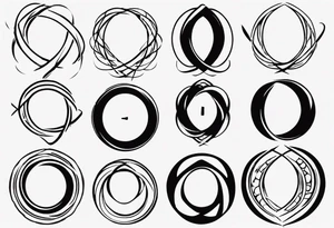 lemniscate symbol 11-19-23 Χαρά tattoo idea