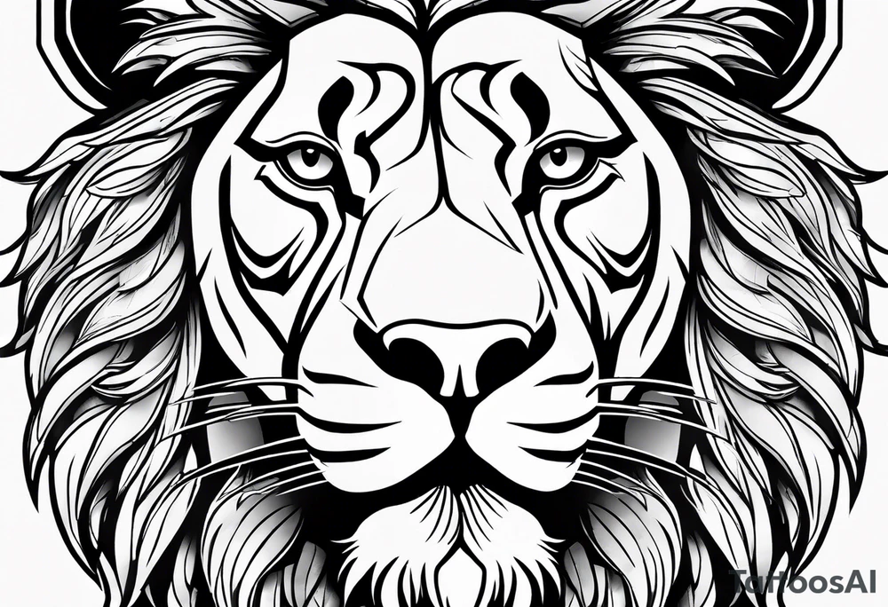 Lion and strength tattoo idea