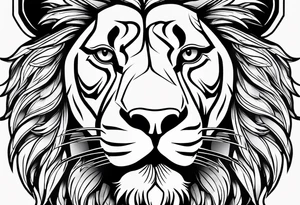 Lion and strength tattoo idea