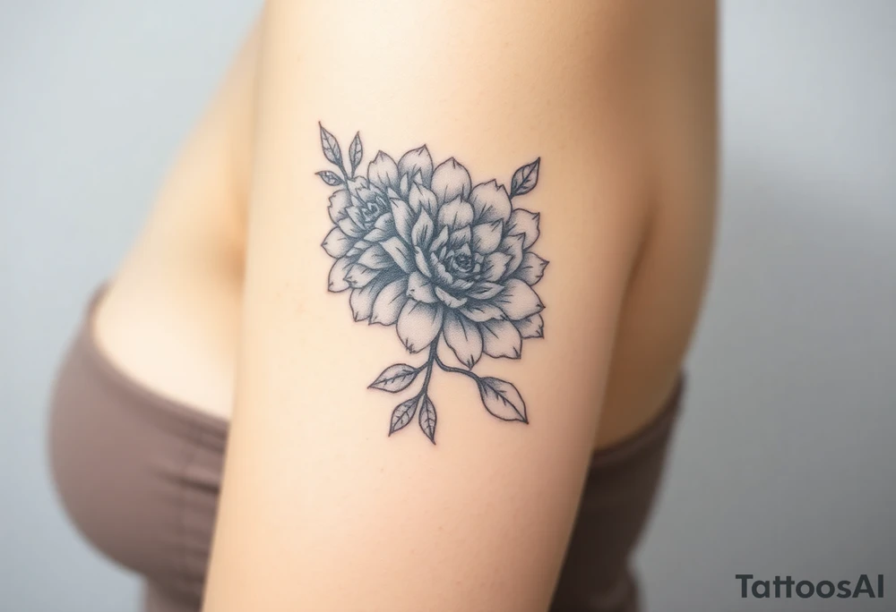 rose and chrysanthemum tattoo idea