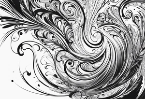 Swirling black ink, sleeve, glove tattoo idea