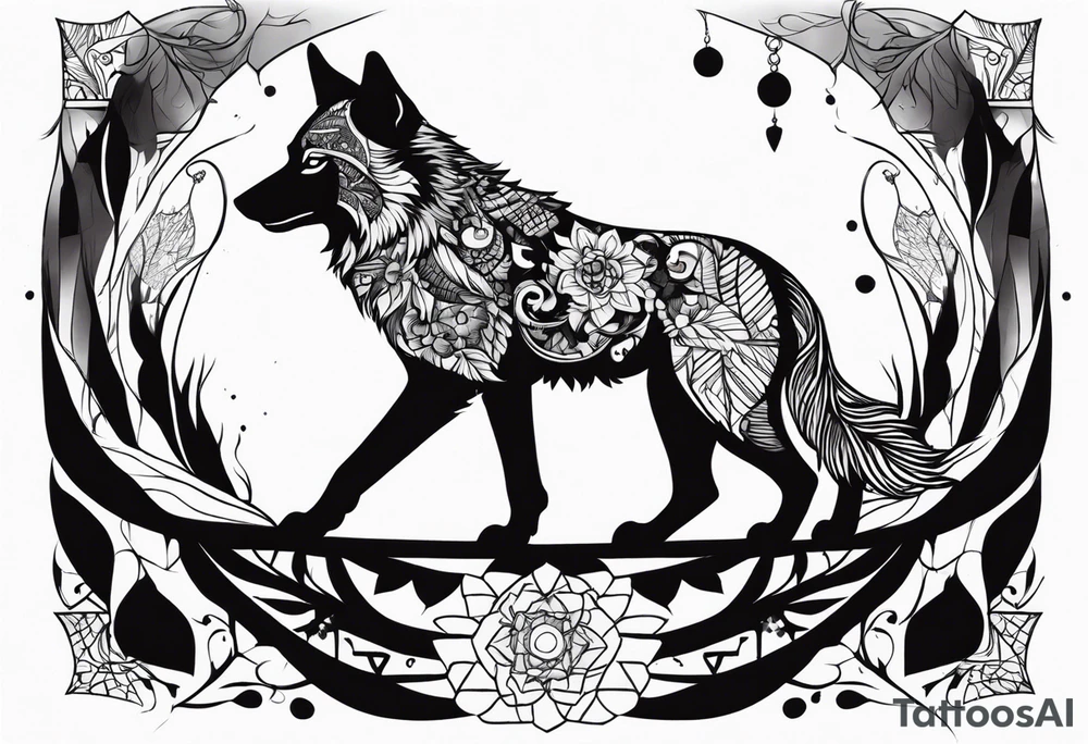 Limbo wolf for a male tattoo tattoo idea