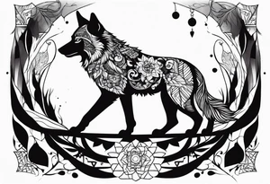 Limbo wolf for a male tattoo tattoo idea