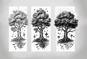 Two trees forearm tattoo idea