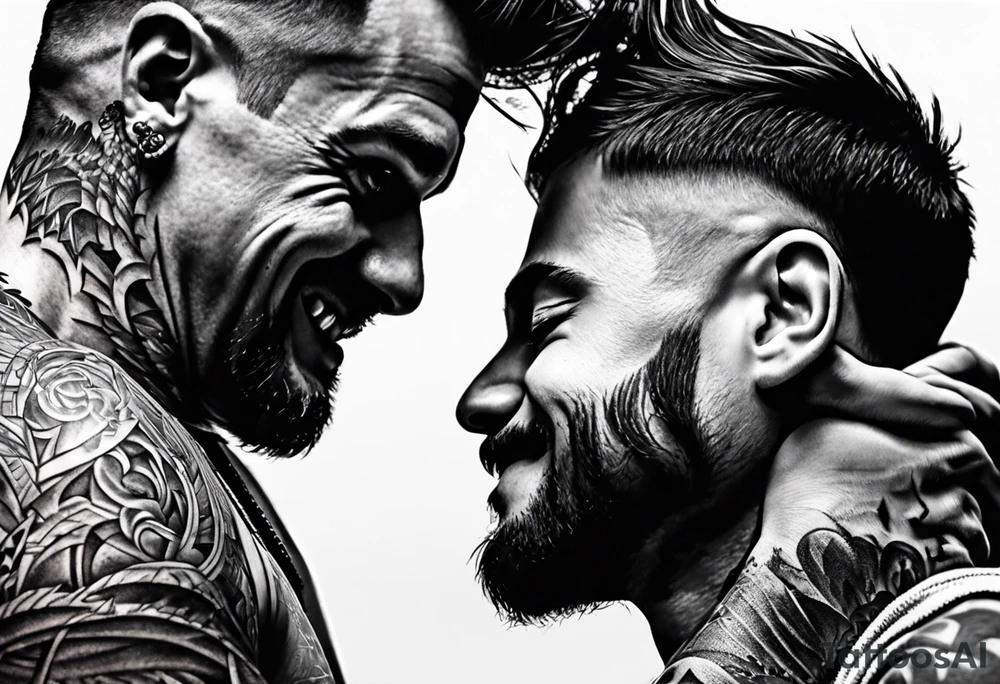 father son puzzle tattoo idea