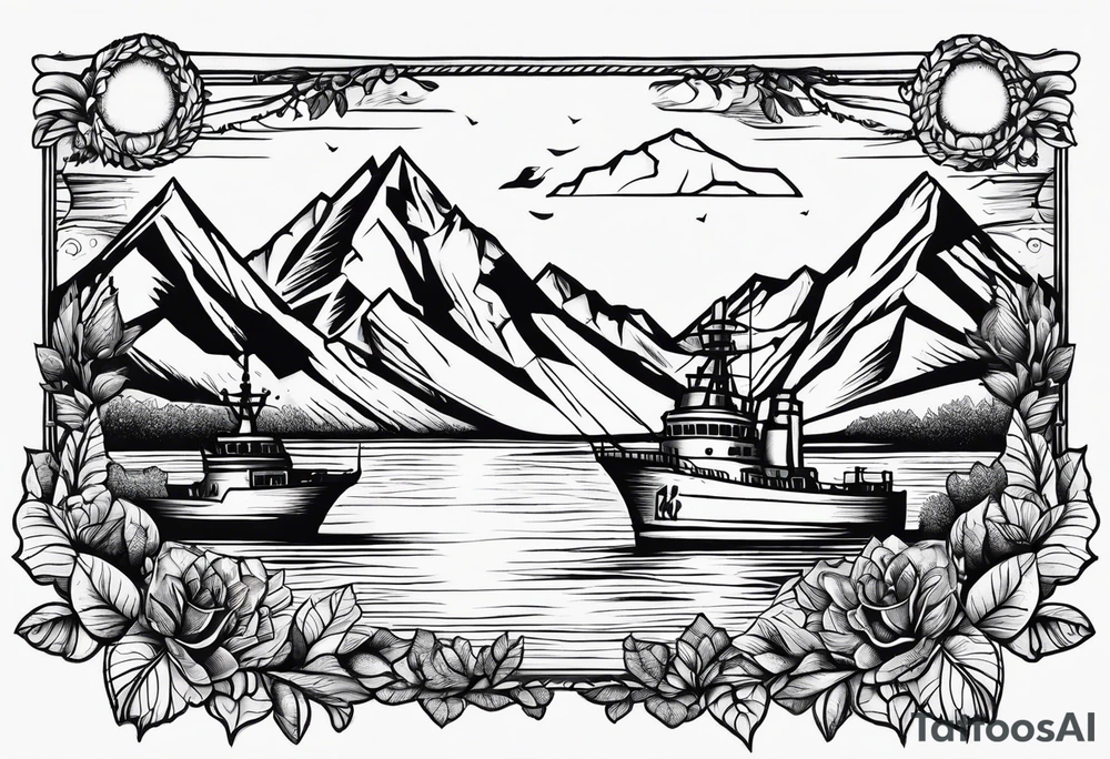 small colorado mountains and a small navy ship tattoo idea small colorado mountains and a small navy ship tattoo idea