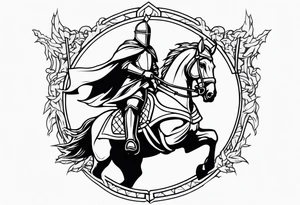 Templer knight on horse tattoo idea