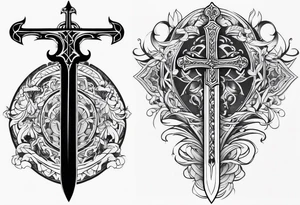 Sword and cross tattoo idea