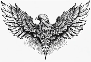 Dark angel wing tattoo idea