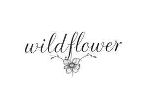 wildflower as the stem of a flower tattoo idea