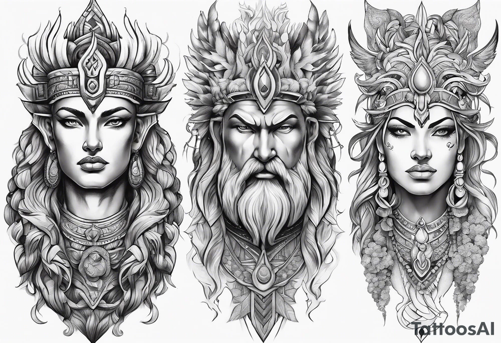 mythological gods tattoo idea