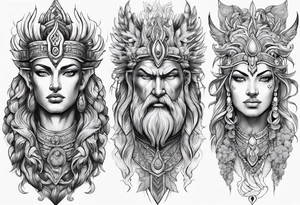 mythological gods tattoo idea